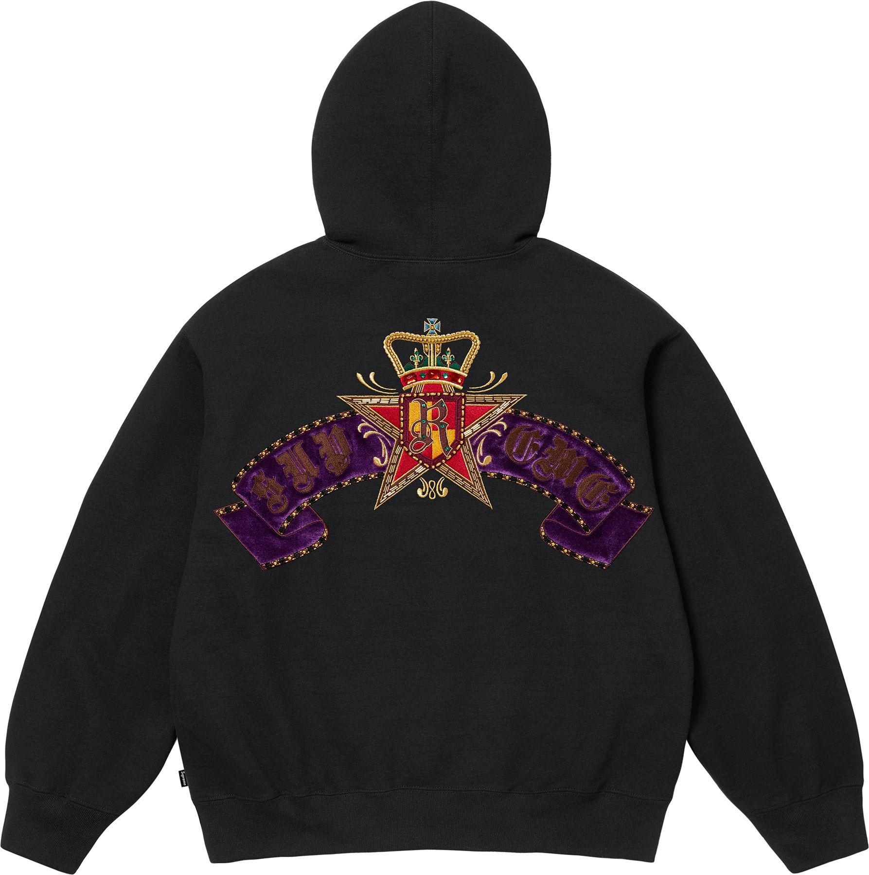 Crest Zip Up Hooded Sweatshirt view 6